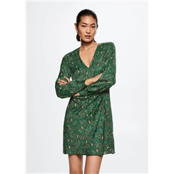 Vestido satinado paisley -  Mujer | MANGO OUTLET España