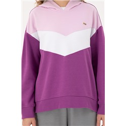Kadın Menekşe Kapüşonlu Sweatshirt