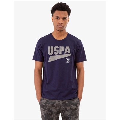CONTRAST HEATHER USPA GRAPHIC T-SHIRT