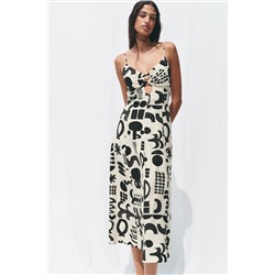PRINTED CUT-OUT DRESS