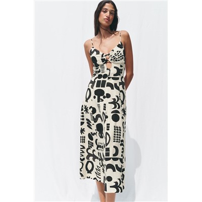 PRINTED CUT-OUT DRESS