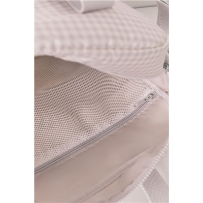 Bolso grande "maternity" cuadros vichy gris oscuro