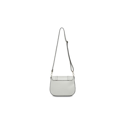 Bandolera de piel Tex Gris claro