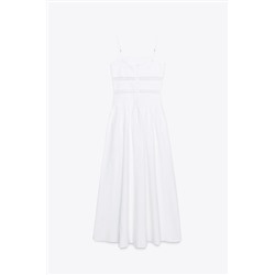 EMBROIDERED POPLIN DRESS