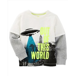 Glow-In-The-Dark Layered-Look UFO Tee