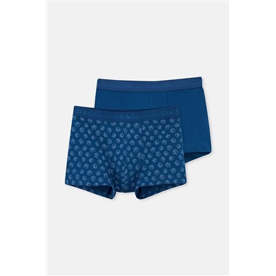 Dagi, Lacivert 5210 2'Li Desenli Pamuk Boxer