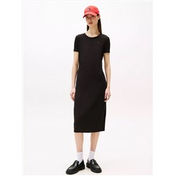 Tommy Jeans Ribbed Midi Dress