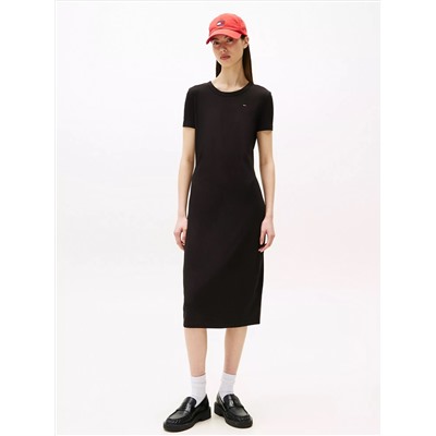 Tommy Jeans Ribbed Midi Dress