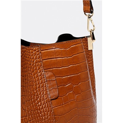 Bandolera de piel Bruna Camel