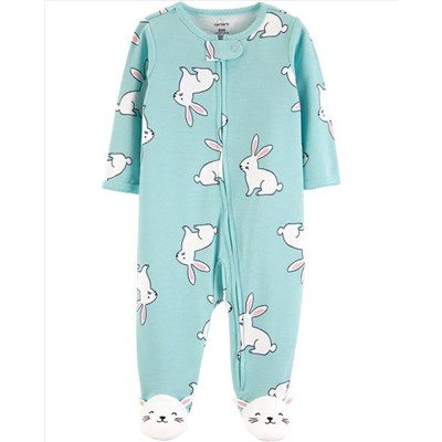 Bunny Zip-Up Cotton Sleep & Play