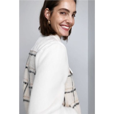 Chaqueta trucker recta lana