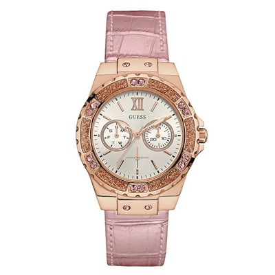 PINK AND ROSE GOLD-TONE SPORT WATCH