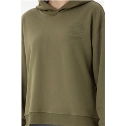 Kadın Haki Sweatshirt