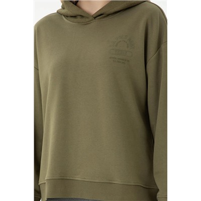 Kadın Haki Sweatshirt