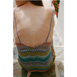 CROCHET KNIT STRAPPY DRESS