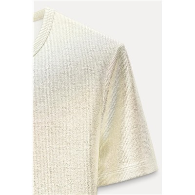 RIBBED METALLIC T-SHIRT