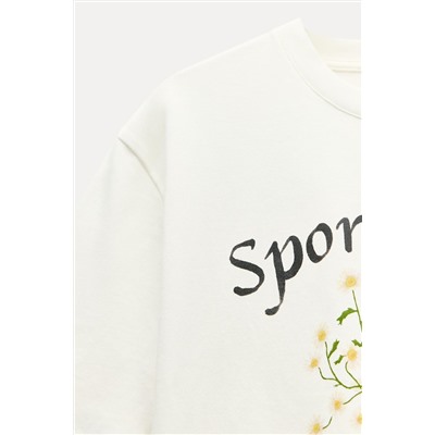 T-SHIRT WITH CONTRAST PRINT