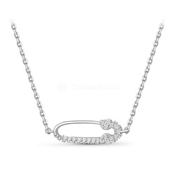 Серьги из серебра с фианитами родированные 925 пробы 421-10-445р