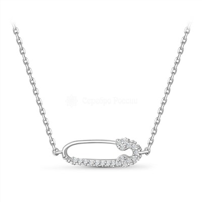 Серьги из серебра с фианитами родированные 925 пробы 421-10-445р