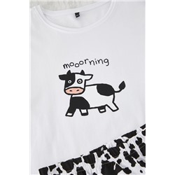Ekru Animal Desenli Örme Pijama Takımı TBBSS25AI00066
