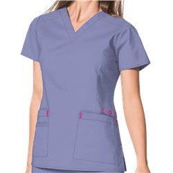 WonderWink WonderFLEX Verity Women's 4-Pocket STRETCH Cotton Rich V-Neck Scrub Top