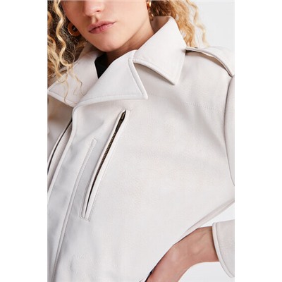 Chaqueta recta bolsillos