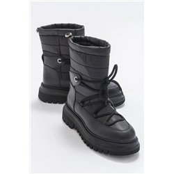 luvishoes Weld Siyah Cilt Kadın Kar Botu 210-1024