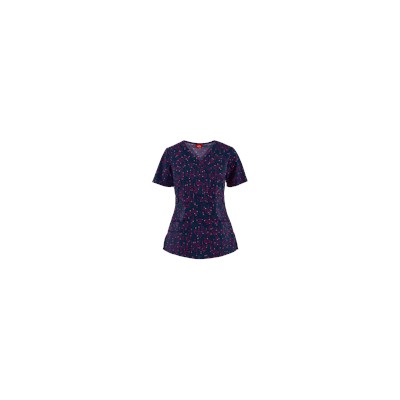 Dickies Gen Flex Scrubs Just Dot It Down Print Top