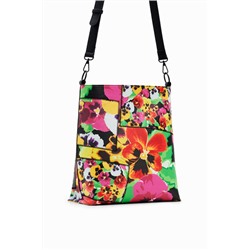 Bolso saco grande patch floral