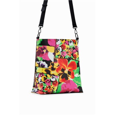 Bolso saco grande patch floral
