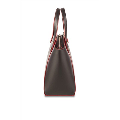 Bolso de piel Parl Negro y rojo