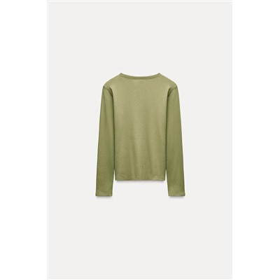 RIBBED LONG SLEEVE T-SHIRT