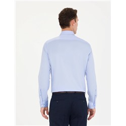 Koyu Mavi Slim Fit Uzun Kollu Basic Gömlek