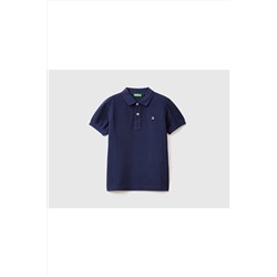 United Colors of BenettonErkek Çocuk Lacivert Logolu Polo T-shirt