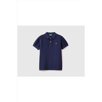 United Colors of BenettonErkek Çocuk Lacivert Logolu Polo T-shirt