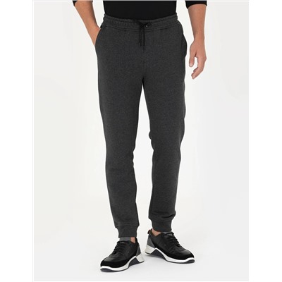 Antrasit Melanj Slim Fit Eşofman Altı