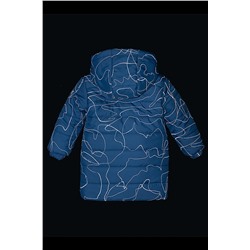 Пальто 6з3821 джинсовый #289587
