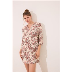 Camisola corta estampado hojas