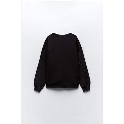 SWEATSHIRT WITH RHINESTONES
