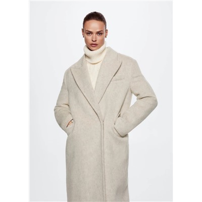Abrigo lana efecto pelo -  Mujer | MANGO OUTLET Melilla