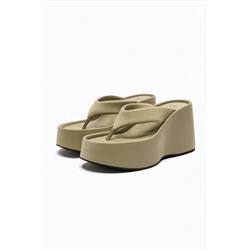 FABRIC WEDGE SANDALS