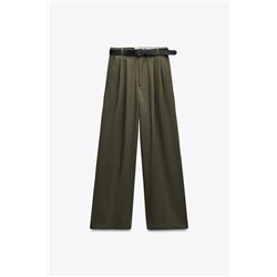 DOUBLE PLEAT TROUSERS WITH BELT