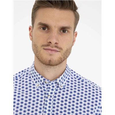 Lacivert Slim Fit Uzun Kollu Gömlek