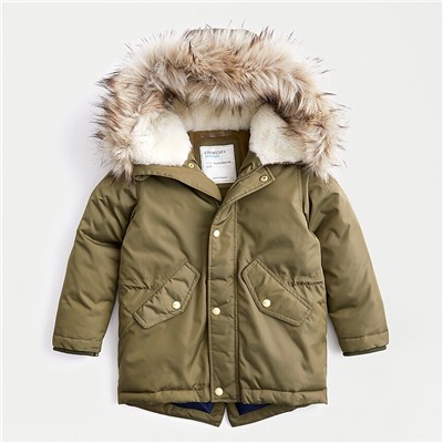 Boys' fishtail parka with eco-friendly PrimaLoft®