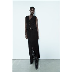 TEXTURED JACQUARD BUTTONED WAISTCOAT