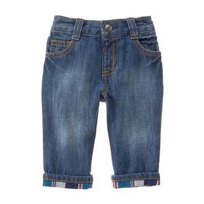 Plaid Cuff Jeans