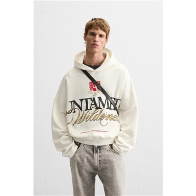 SUDADERA TEXTO ESTAMPADO