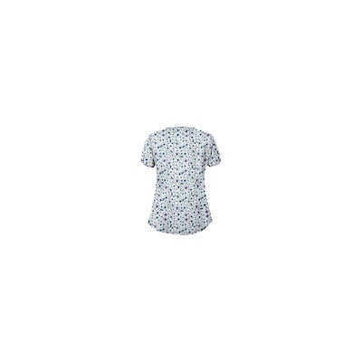UA Ditzy Bouquet Navy Keyhole Print Scrub Top