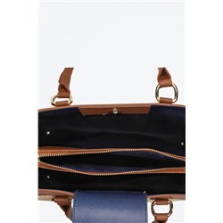 Bolso de rafia y piel Tulum Beige y camel