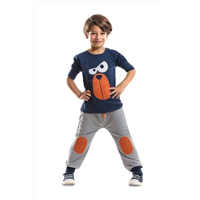 Denokids, Ciddiyim Erkek Çocuk Rahat T-shirt Pantolon Takım